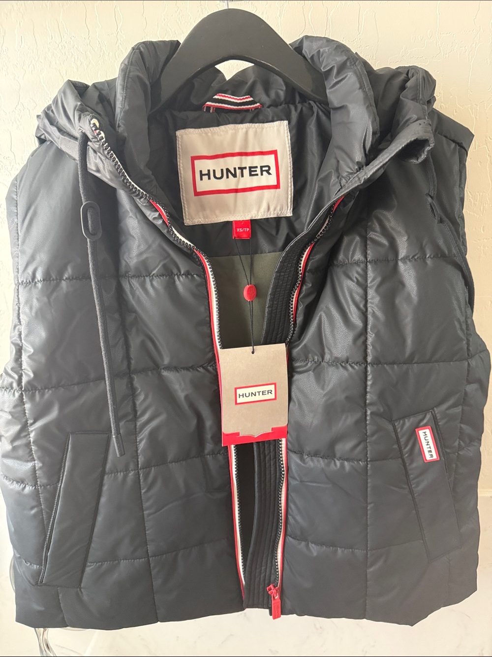 Hunter 👨🏻🌾woman Navy Quilted Puffer Jacket with Hood